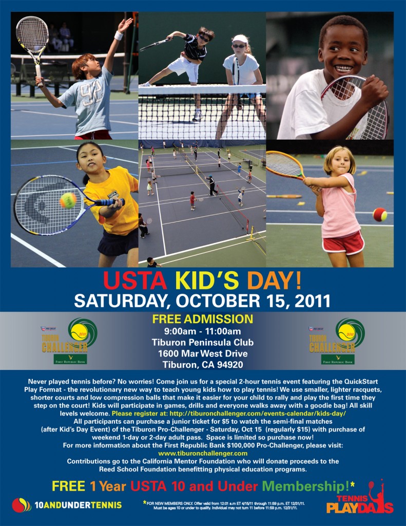 Kid's Day at Tiburon Challenger - Sat, Oct 15, 2011